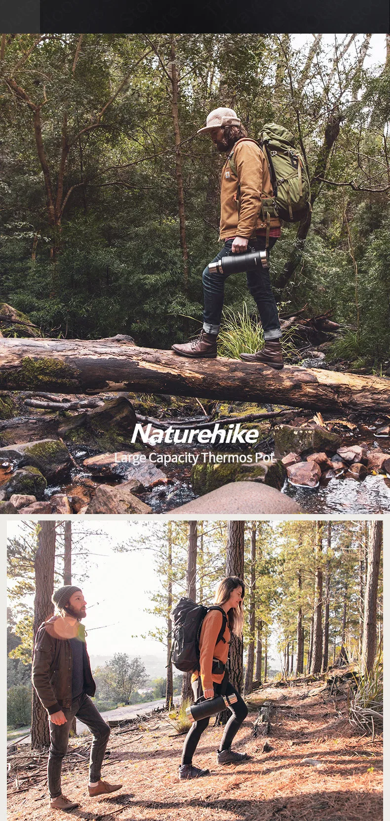 Naturehike 2200 мл большой емкости чайник с термоизоляцией 24 часа сохранение тепла 304 нержавеющая сталь открытый переносной чайник