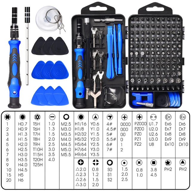 KALAIDUN 135/115 In 1 Magnetic Screwdriver Set Precision Torx Hexagon Phillips Slotted Screw Bits Kit For Phone Repair Hand Tool 2