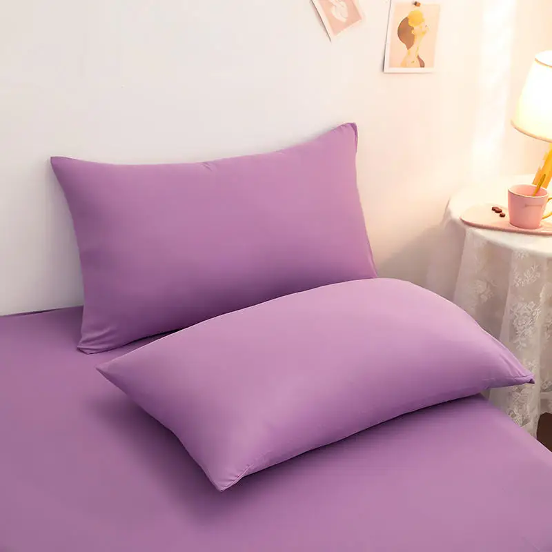 Bonenjoy 1pc Purple Bed Sheet Queen Size funda nordica cama 135 Fitted Sheet King Sheet on Elastic 180x200(without pillowcase 2