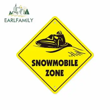 

EARLFAMILY 13cm x 13cm for Snowmobile Zone Car Stickers Vinyl Graphics RV VAN Car JDM Accessories Waterproof Graphics Cartoon