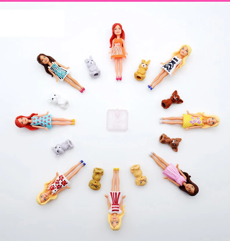 Barbie Doll Pocket Small Girl's Toy Fashion Baby Puppy Doll Collect Clothes Accessories Lovely Barbie Brinquedos For Girl DVT52