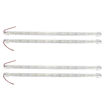 

Top-4 Pcs Aluminum Alloy Rigid LED Strip Rod Light Waterproof 12V 50CM , 2 Pcs White with 2 Pcs Warm White