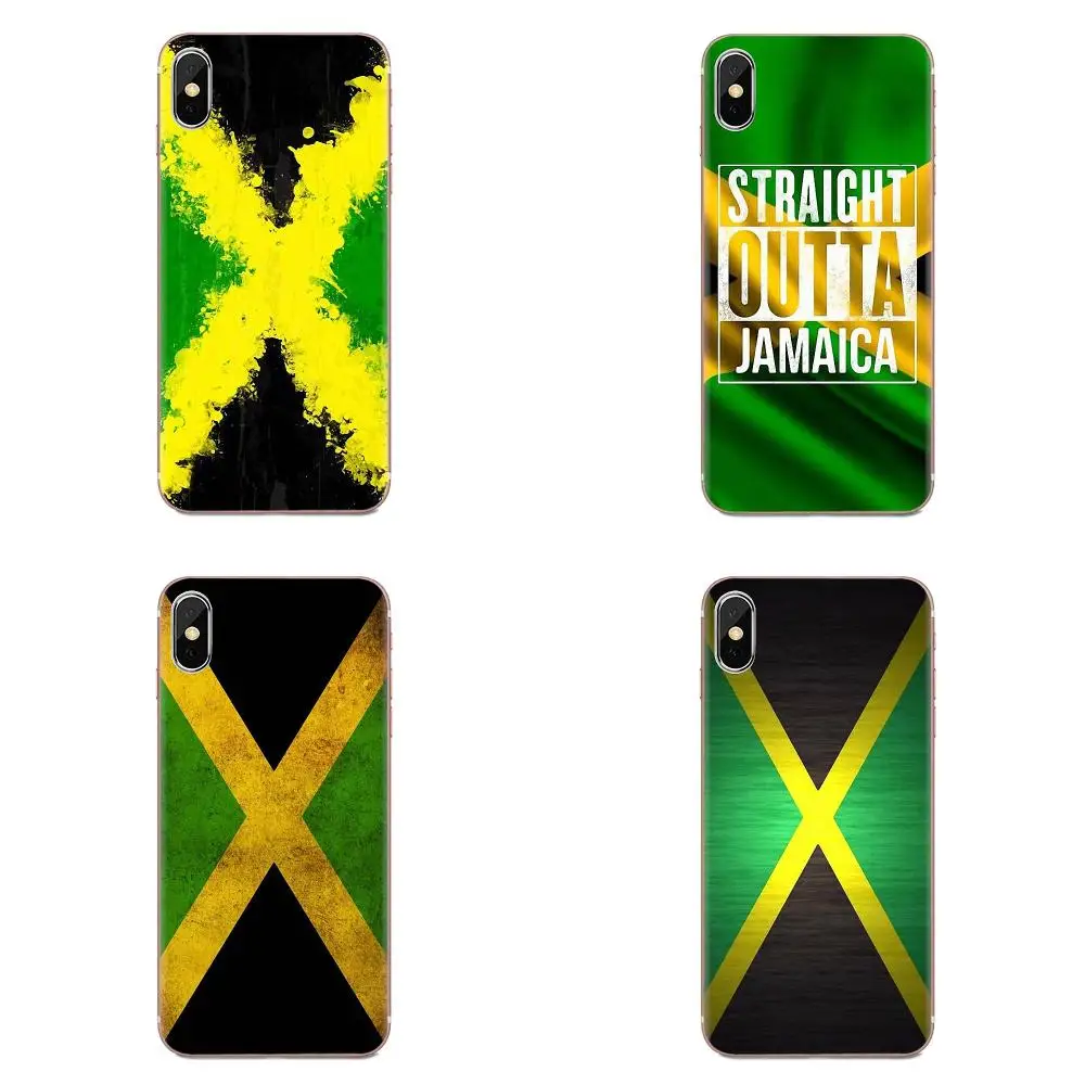 Retro Jamaica National Flag Banner For Galaxy Grand A3 A5 A7 A8 A9 A9S On5 On7 Plus Pro Star 2015 2016 2017 2018 | Мобильные