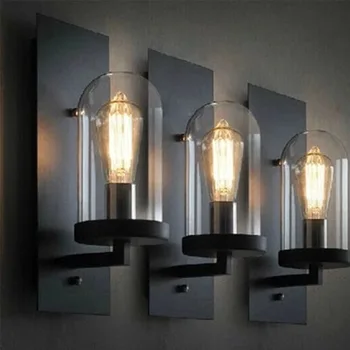 

Creative Modern Minimalist Restaurant Bar Bar American Country Aisle Stairs Edison Bulb Single-Head Glass Wall Lamp