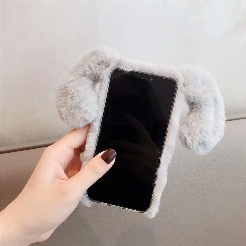 Плюшевый чехол накладка со стразами для Samsung Galaxy S6EDGE S7 S8Plus S9 S10 Note5 Note8 Note9 S10E с