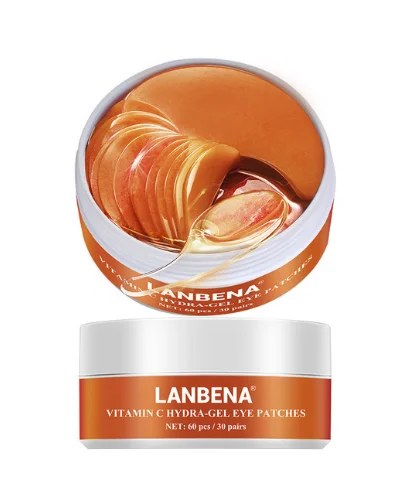 Vitamin C LANBENA маска для глаз коллагеновая повязка для глаз уход за кожей гель с гиалуроновой кислотой увлажняющий ретинол против старения удаляет темные круги глаз сумка - Цвет: Vitamin C