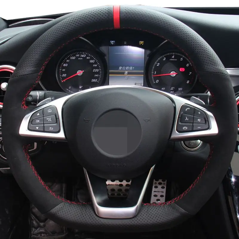 Аксессуары для Mercedes Benz C200 C250 C300 B250 B260 A200 A250 Sport CLA220 черная натуральная кожа ручной