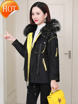 Preise 2020 Neue Stil überwindet Frauen Kurzen Pelz Windjacke Mantel Hund Pelz Kragen Kaninchen Haar Liner Abnehmbaren