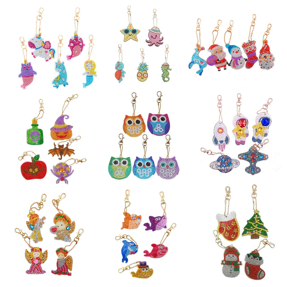 Новый мультяшный брелок для ключей с изображением единорога русалки черепахи