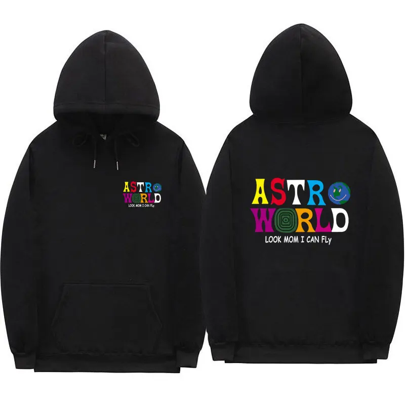 Мужская толстовка с капюшоном ASTROWORLD Look Mom I Can Fly брендовая Толстовка в стиле