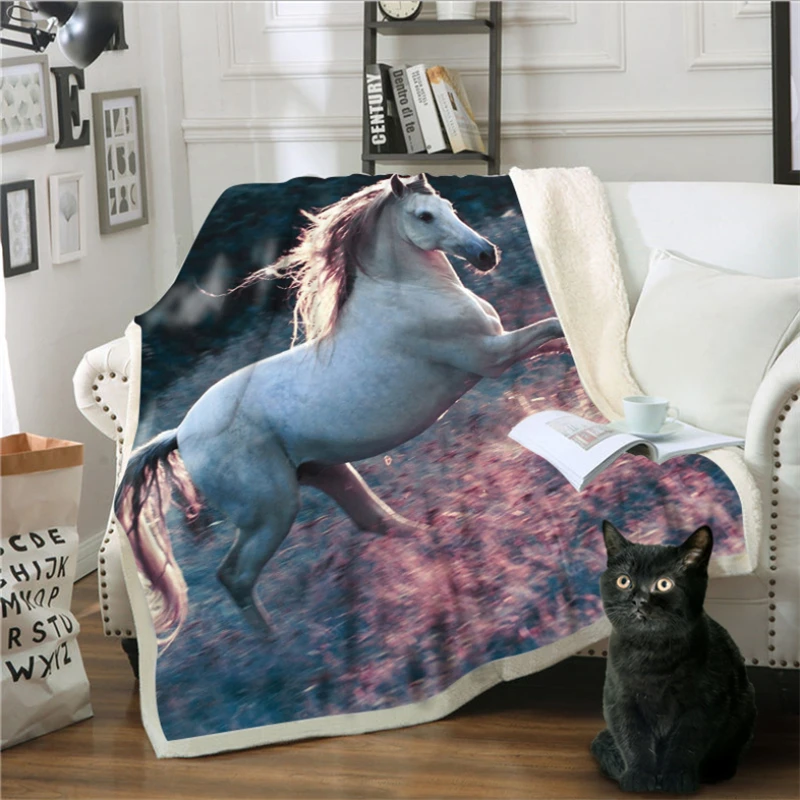 

Christmas Decorations for Home 130cmX200cm Blanket Unicorn Series Double Thick Blanket Waterproof Anti-Pilling 100% Polyester