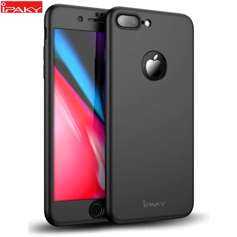 Чехол IPAKY для iPhone SE 2020 Роскошный чехол на весь корпус 6 6s 7 Plus с закаленным стеклом