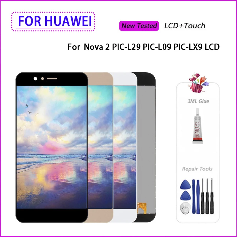 5.0“ Super LCD For HUAWEI Nova 2 PIC-L29 PIC-L09 PIC-LX9 Display Touch Screen Digitizer Replacement Assembly Parts+Frame | Мобильные