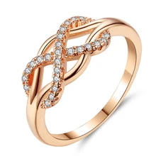 Дамское кольцо гламурный Модный Крест из розового золота циркон креативное закрытое металлическое кольцо красочные украшения вечерние ювелирные изделия на свадьбу подарок
