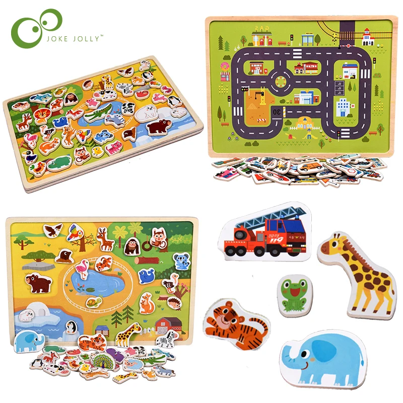 wooden magnetic puzzle