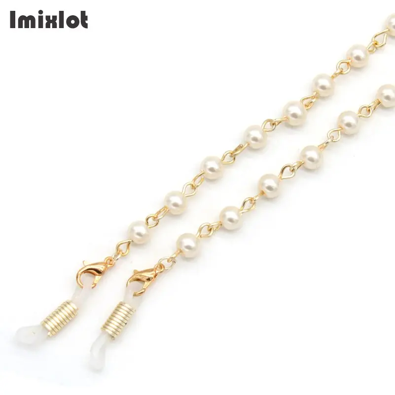 Imixlot 1 шт. мода имитация жемчуга бисером солнцезащитные очки для чтения цепочка для очков держатель шнура шейный ремень веревка для мужчин и женщин