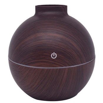

130Ml Usb Electric Aroma Air Diffuser Wood Ultrasonic Air Humidifier Essential Oil Aromatherapy Cool Mist Maker For Home Deep Co