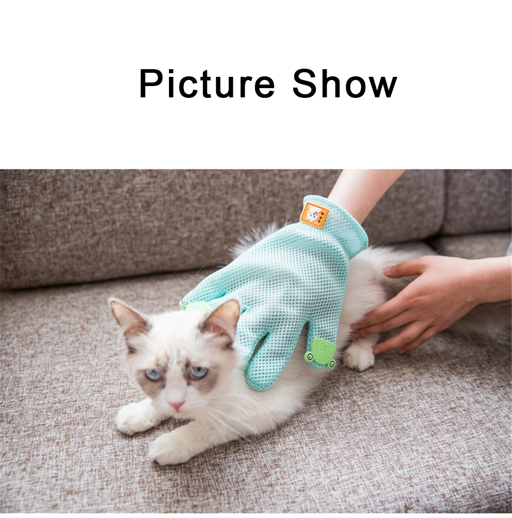 Pet Dog Cats Grooming Cleaning Brush Gloves Effective Deshedding Back Massage Animal Bathing Hair Removal Gloves Dog Combs Brush (10)