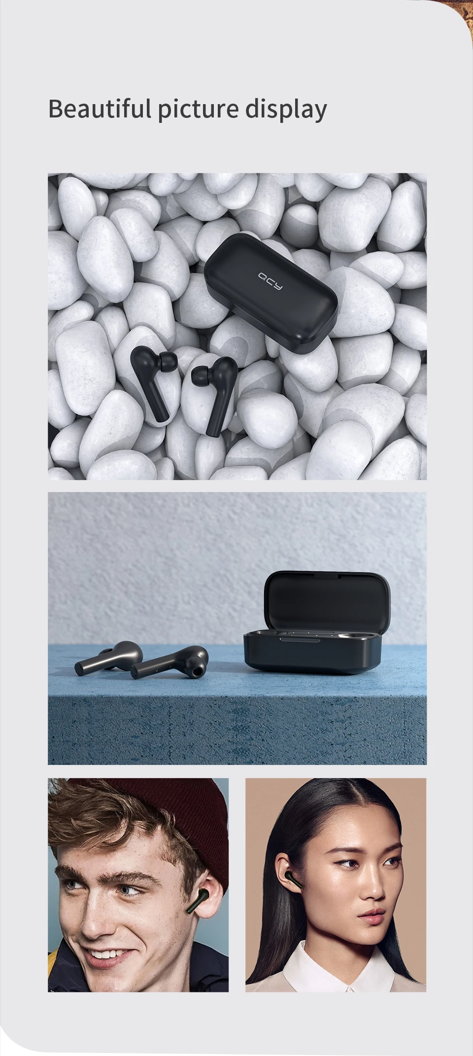 QCY T5 настоящие беспроводные наушники Bluetooth 5,0 сенсорное управление спортивные наушники стерео звуковая гарнитура для музыки