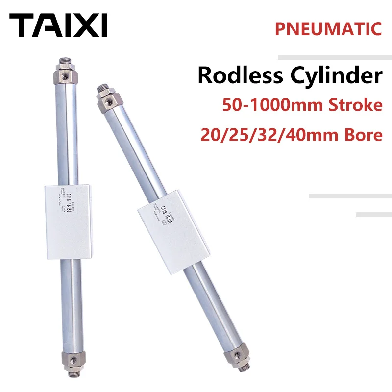 

CY1B/CY3B Rodless cylinder magnetically coupled actuator parallel action back forth 20 25 32 40 bore 200 300 500 600 800 stroke