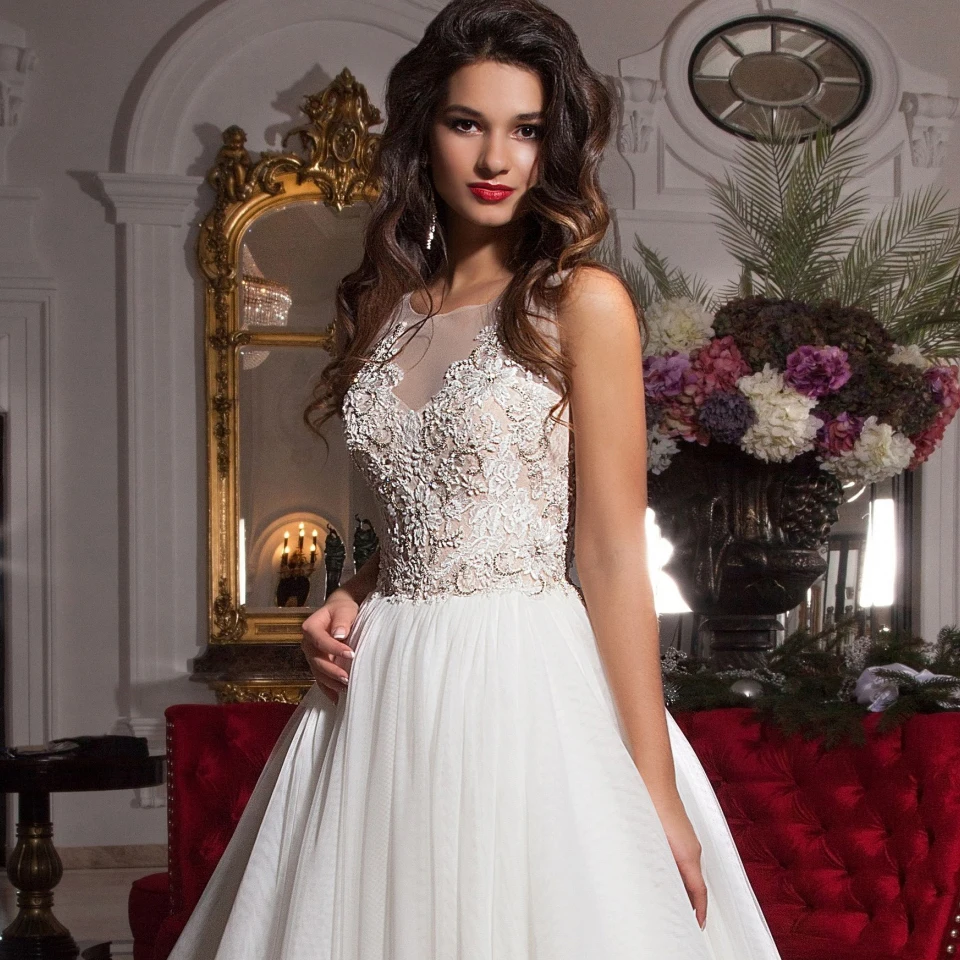 ; robe de Mariage поступление прозрачный Романтический пляжное свадебное платье Vestido De Noiva кружевное свадебное платье Casamento платья для матери невесты