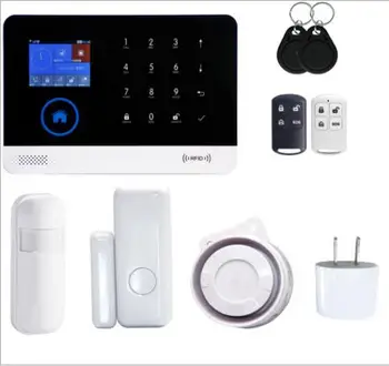 

EBAY hot style smart WIFI+GSM+RFID multi-function dual-network alarm set for home and business alarm
