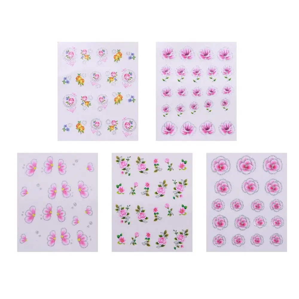 New nail art decorative nail watermark stickers 55 flowers and nature BJC series 55pcs / set Nail tools DIY nails Nail shop Hous