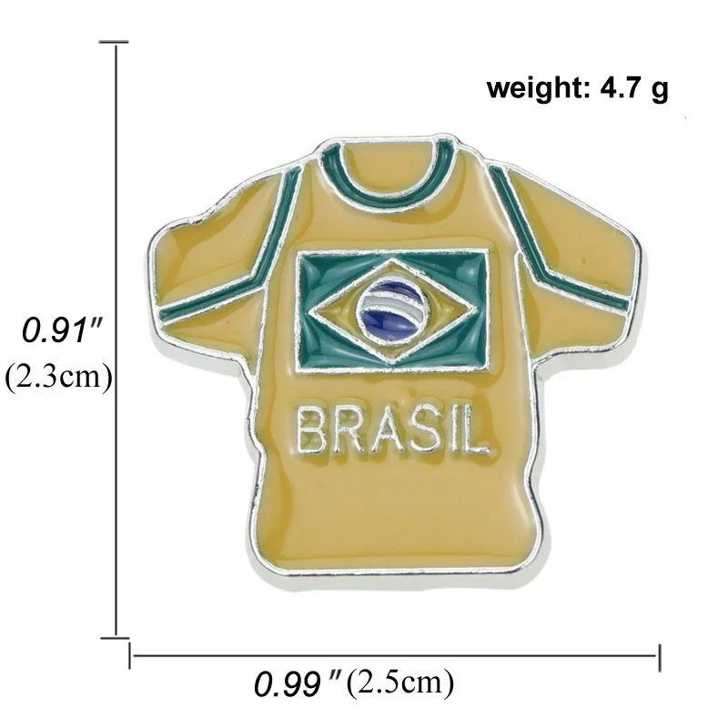 Итальянская испанская римская шероховатый флаг брошь и эмалированная булавка креативная мода футбольный Болельщик значок подарки - Окраска металла: H03