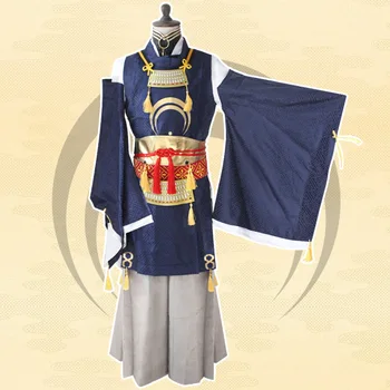 

Anime Game Touken Ranbu Japanese Kimono Party Cosplay Costume Mikazuki Munechika Samurai Uniform Set Men Chinese Hanfu Tang Suit