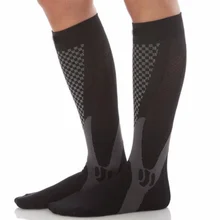 Новые носки хлопковые с забавным рисунком для мужчин и женщин, Длинные Компрессионные носки мужские зимние белые счастливые бамбуковые теплые носки ниже колена в стиле пэчворк