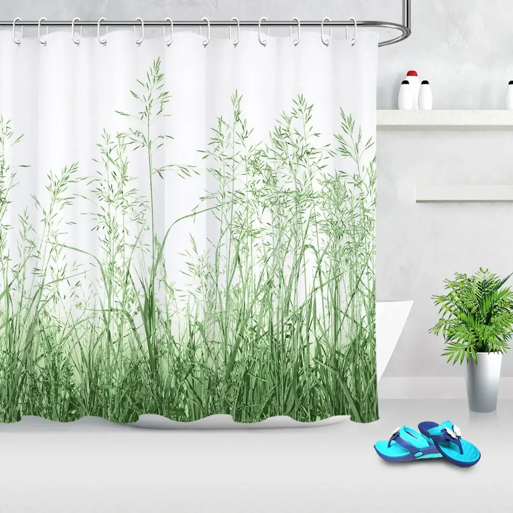 Details about   Hippie Nordic Plants Shower Curtain Rod Waterproof Mildew Bathroom With 12 Hooks 