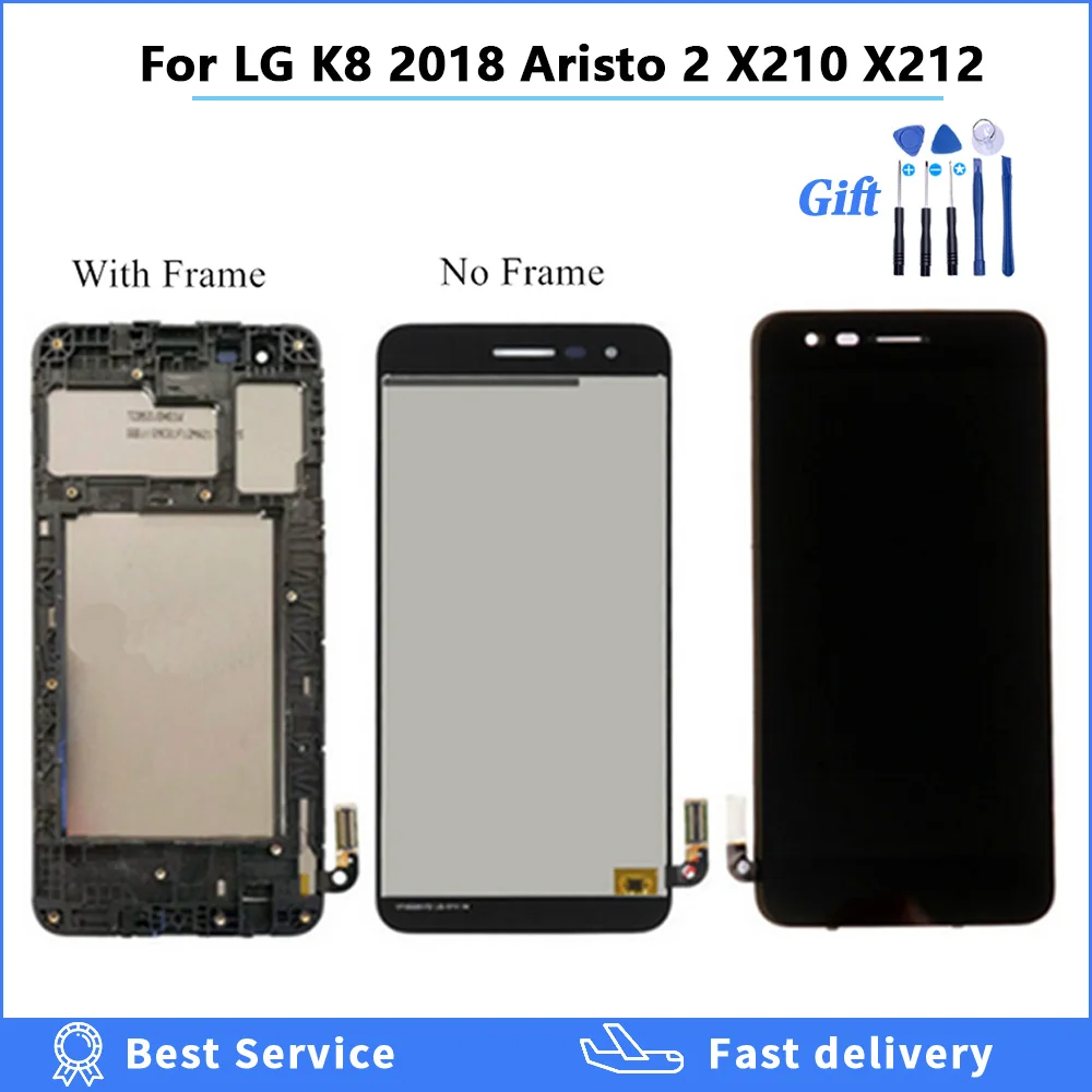 100% протестированный ЖК-дисплей для LG K8 2018 Aristo 2 X210 X212 кодирующий преобразователь