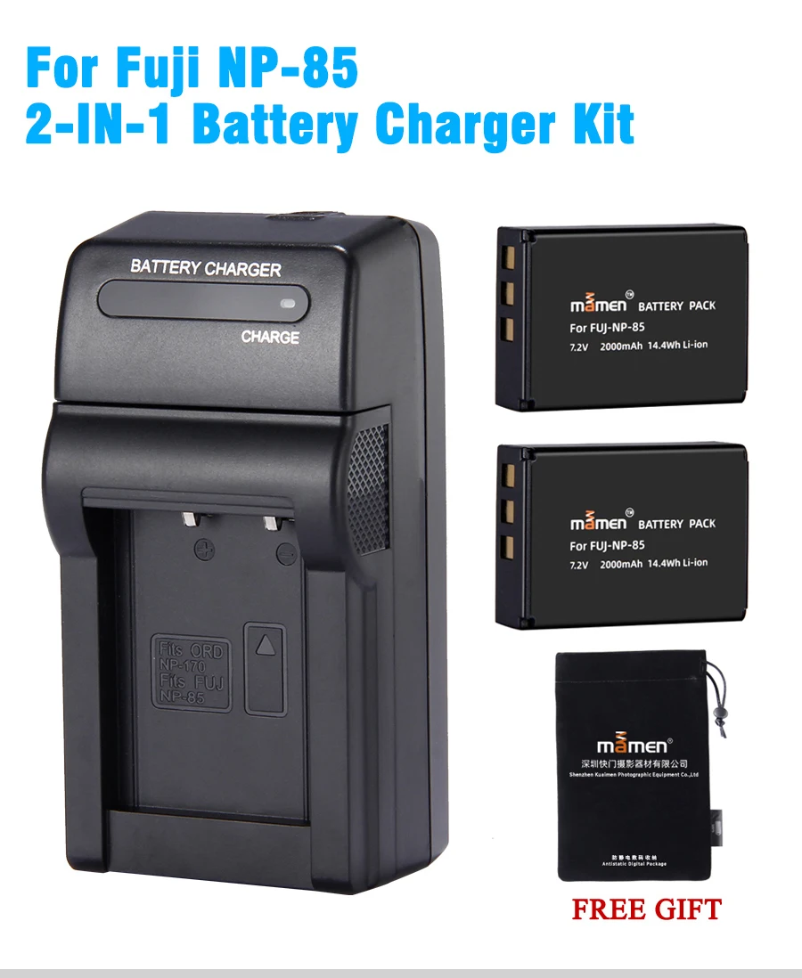 Mamen NP-85 NP 85 NP85 Rechargeable Digital Battery+ Single Charger for Fujifilm SL240 SL245 SL300 SL305 CB170 Camera Batteries