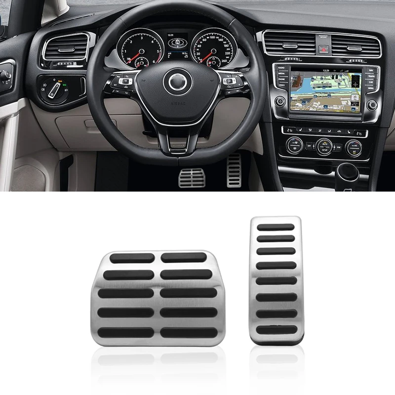 Stainless Car Pedal Cover for AT Volkswagen VW Polo Bora Lavida Golf MK4 New Beetle Jetta
