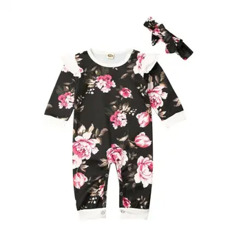 

New Newborn Baby Girls Floral Clothes Romper Jumpsuit Playsuit Outfits