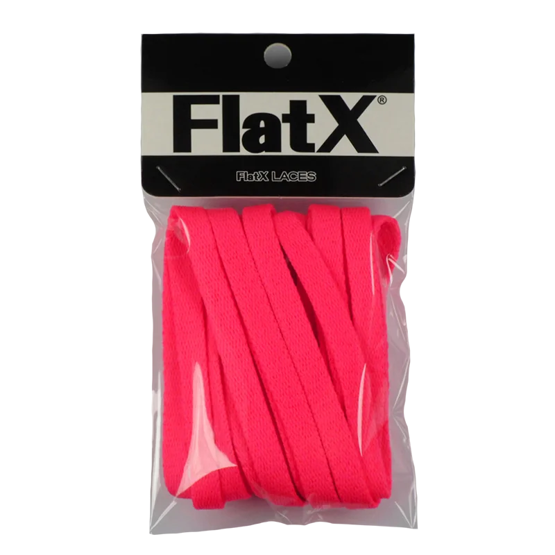 Кружевные шнурки FlatX 8 мм неоново-розовые высококачественные кроссовки для