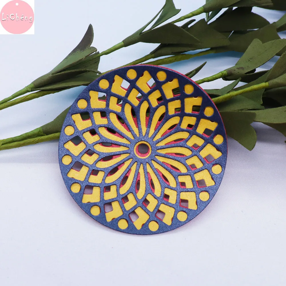 

Mandala Stencil Metal Cutting Die DIY Scrapbooking Embossing Folders Hobby Punching for Paper background Stamp and Slimline Die