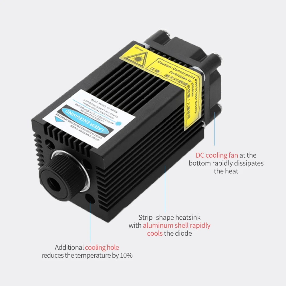Creality 3D Printing Part Laser Module 12-24V Engraving Laser Head Kits Magnetic Design with Focusing for Ender-3 /5 3D Printers