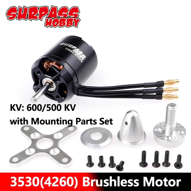 

Surpass Hobby 3530(4260) Brushless Motor C4260 500kv 600kv 14Pole for Airpalne Aircraft Multicopters RC Plane Helicopter