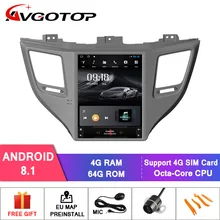 AVGOTOP Android 8,1 Tesla вертикальный экран 2 din в тире Автомобильный DVD gps навигатор для hyundai TUCSON/IX35 4+ 64 Гб встроенная карта