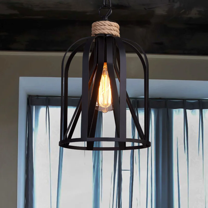 

American Iron Retro Droplight Chandelier Bar Coffee Clothing Store Dining Room Lamp luminaire suspendu