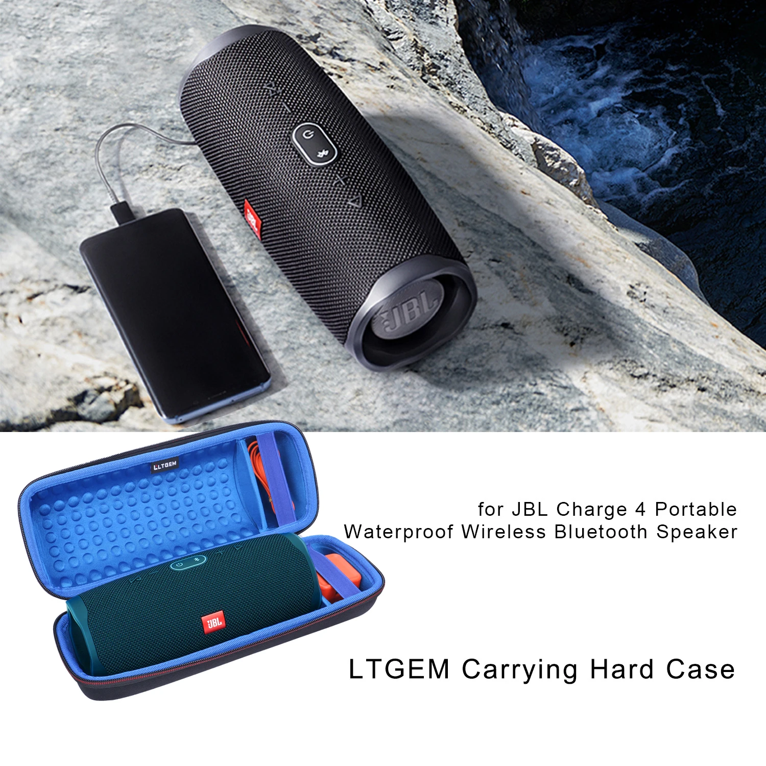 LTGEM EVA Жесткий Чехол для JBL Charge 4 Портативный водонепроницаемый беспроводной Bluetooth динамик