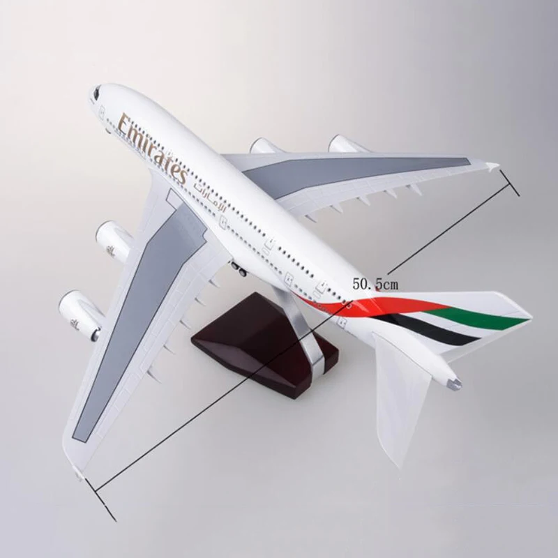 1/160 моделирование Airbus A380 EMIRATES авиация модель самолета игрушки 45,5 см самолет W свет и колесо литье под давлением пластик Смола самолет