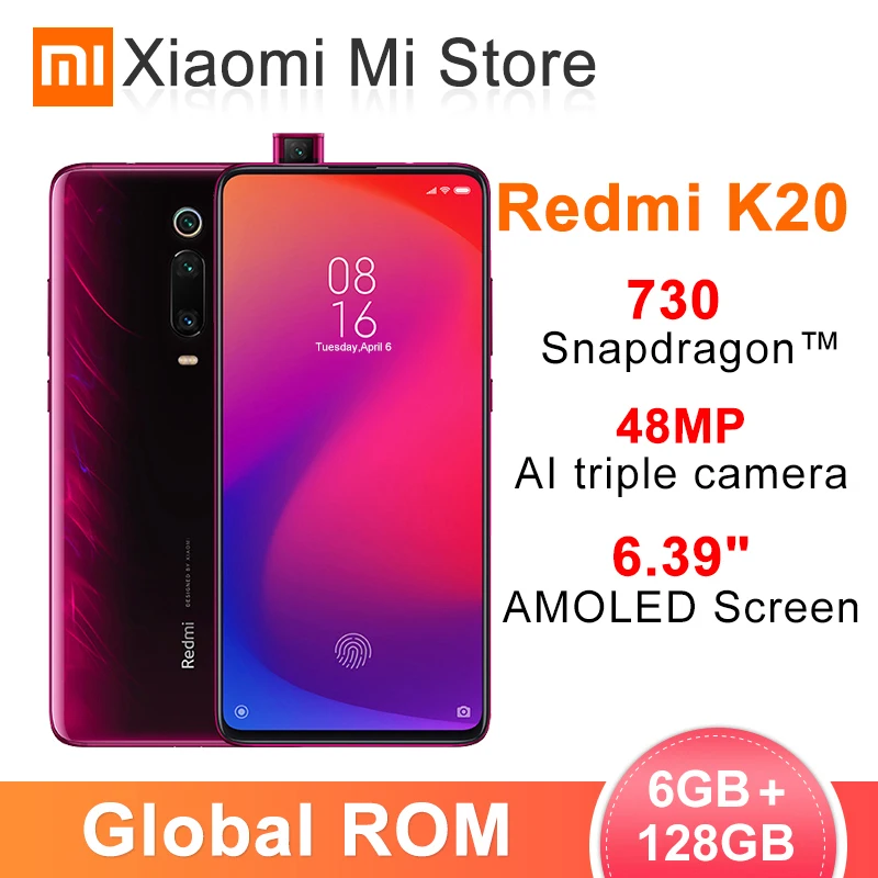 Смартфон Xiaomi Redmi K20 с глобальной прошивкой 6 ГБ 128 Восьмиядерный процессор Snapdragon 730