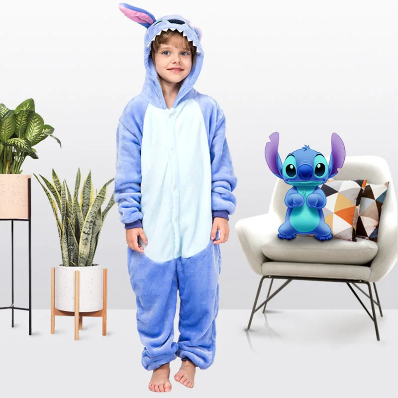 Детские комбинезоны кигурумис; детская синяя домашняя пижама Стиви из мультфильма; вечерние комбинезоны для мальчиков и девочек; одежда для сна для костюмированной вечеринки; детская одежда