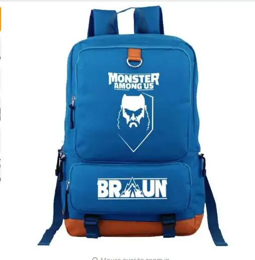 as pictures Braun Strowman Monster Among Us школьная сумка, холщовые рюкзаки, школьный рюкзак, рюкзак для путешествий, повседневный рюкзак - Цвет: as pictures