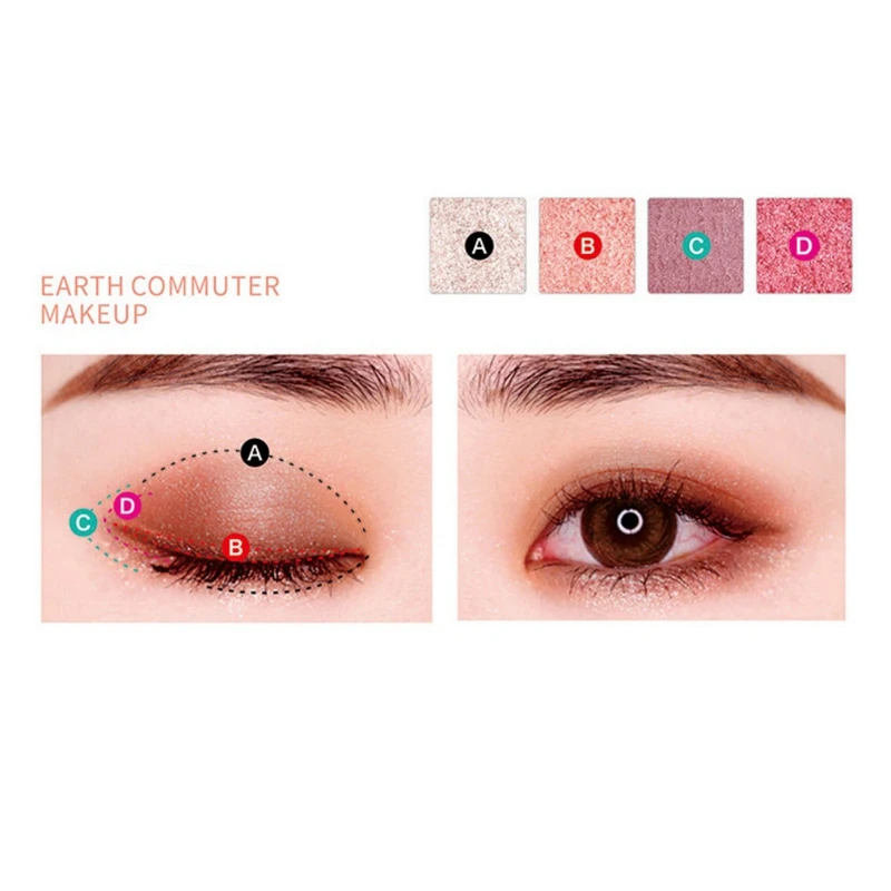 Ins Super Fire 4-color Eyeshadow Palette Shimmer пигментированная палитра для макияжа*. w