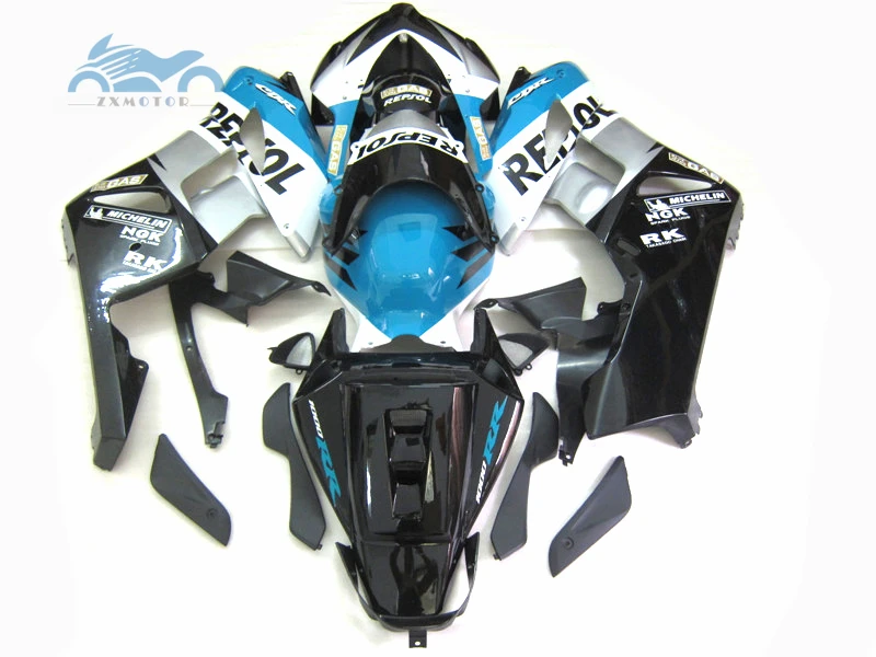 Индивидуальные инжекторный комплект Подходит для Honda CBR1000RR 2004 2005 CBR 1000RR 04 05 Синий чернобелый обтекатель комплекты деталей KR26