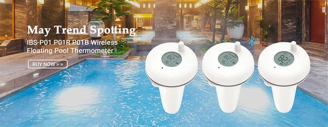 Wireless Floating Pool Thermometer With IPX8 Waterproof - 328ft Range Digital Temperature Monitor For Pools & Hot Tubs