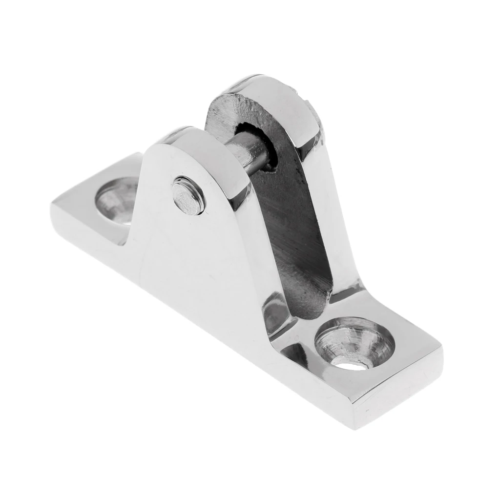 Stainless Steel Angled Deck Hinge Flat Mount Boating Equipment